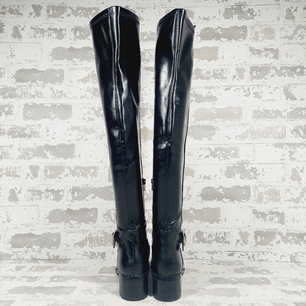 NEW DV by Dolce Vita Elyse Buckle Block Heel Black Over-The-Knee Boot M928 - Picture 6 of 12